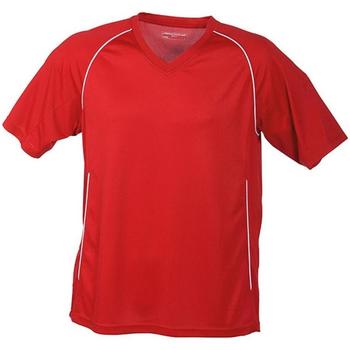 textil Tops y Camisetas James And Nicholson Team Rojo