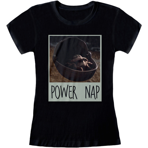 textil Mujer Camisetas manga larga Star Wars: The Mandalorian Power Nap Negro