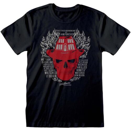 textil Camisetas manga larga Nightmare On Elm Street Skull Negro