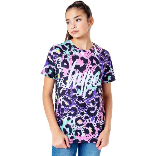 textil Niña Camisetas manga larga Hype Chic Animal Violeta