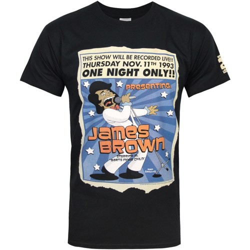 textil Hombre Camisetas manga larga The Simpsons James Brown One Night Negro