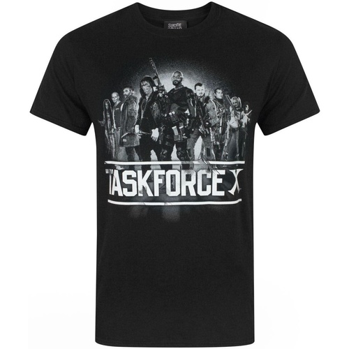 textil Hombre Camisetas manga larga Suicide Squad Task Force X Negro