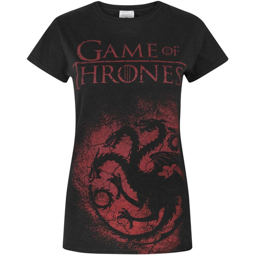 textil Mujer Camisetas manga larga Game Of Thrones House Targaryen Negro