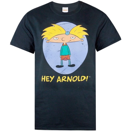 textil Hombre Camisetas manga larga Nickelodeon Hey Arnold Negro
