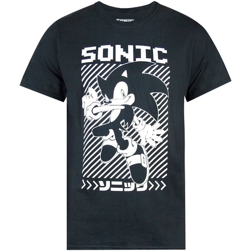 textil Hombre Camisetas manga larga Sonic The Hedgehog NS5265 Negro