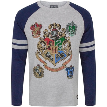 textil Hombre Camisetas manga larga Harry Potter Hogwarts Azul