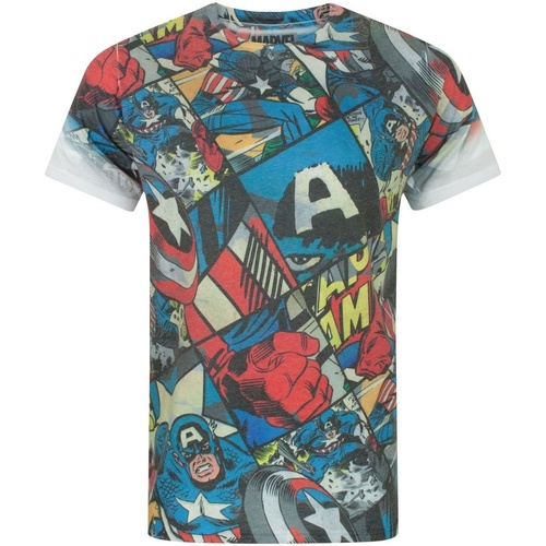 textil Hombre Camisetas manga larga Captain America NS5489 Multicolor