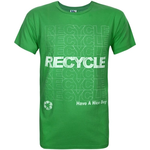 textil Hombre Camisetas manga larga Junk Food Recycle Have A Nice Day Verde