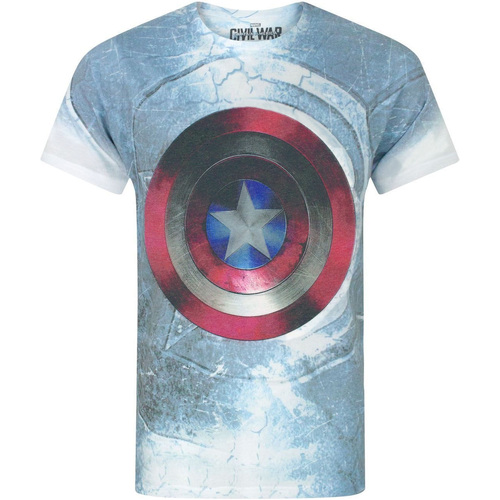 textil Hombre Camisetas manga larga Captain America Civil War NS5569 Multicolor