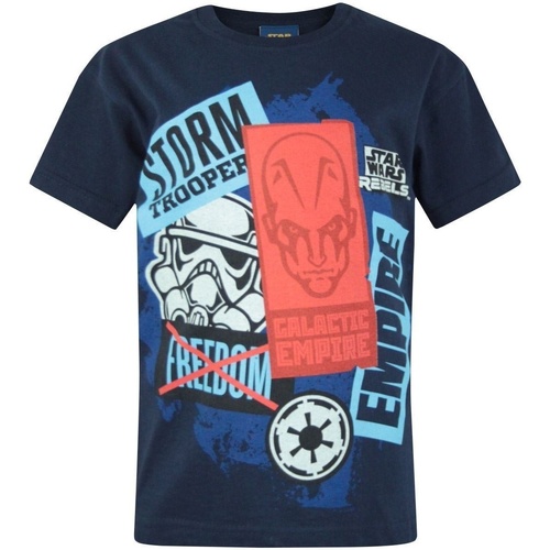 textil Niños Camisetas manga corta Star Wars Rebels NS5609 Azul