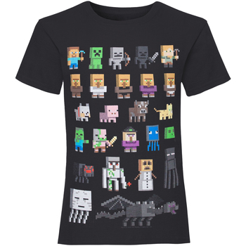 textil Niña Camisetas manga larga Minecraft  Negro