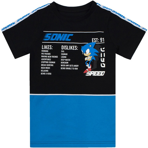 textil Niño Camisetas manga larga Sonic The Hedgehog Gaming Statistics Negro