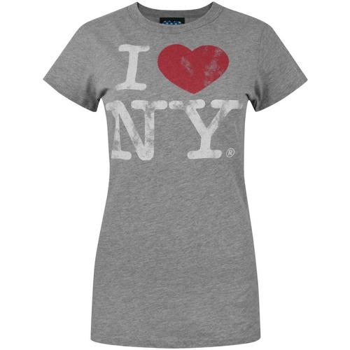 textil Mujer Camisetas manga larga Junk Food I Love New York Gris