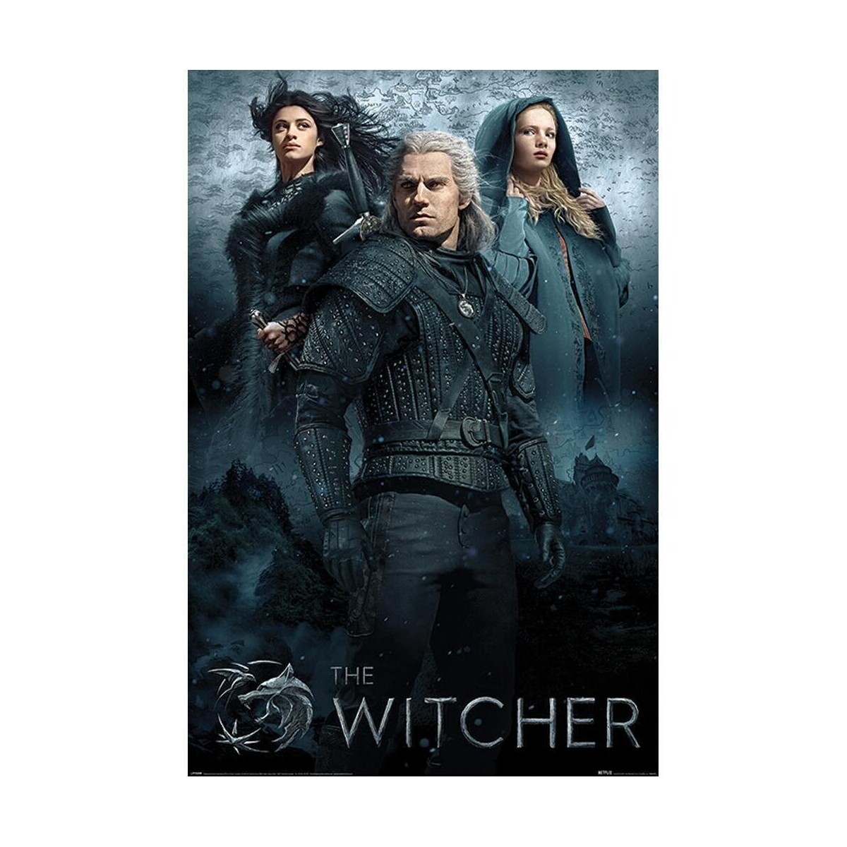Casa Afiches / posters The Witcher TA7646 Negro
