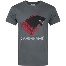 textil Hombre Camisetas manga larga Game Of Thrones Bloody Direwolf Gris