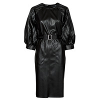 textil Mujer Vestidos cortos Karl Lagerfeld FAUX LEATHER DRESS Negro