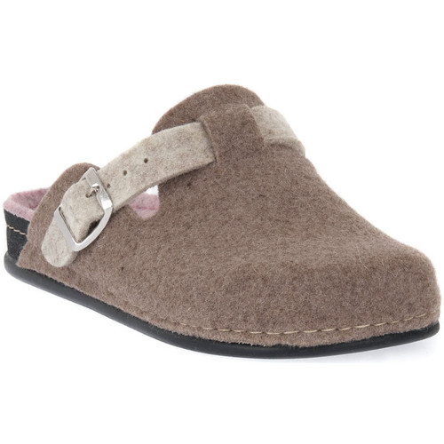 Zapatos Mujer Zuecos (Mules) Grunland TAUPE A6REPS Marrón