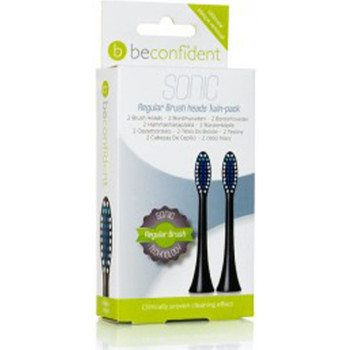 Belleza Productos baño Beconfident Sonic Toothbrush Heads Regular Black Lote 