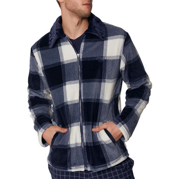 textil Hombre Pijama Admas Chaqueta de interior Jacquard Antonio Miro Azul