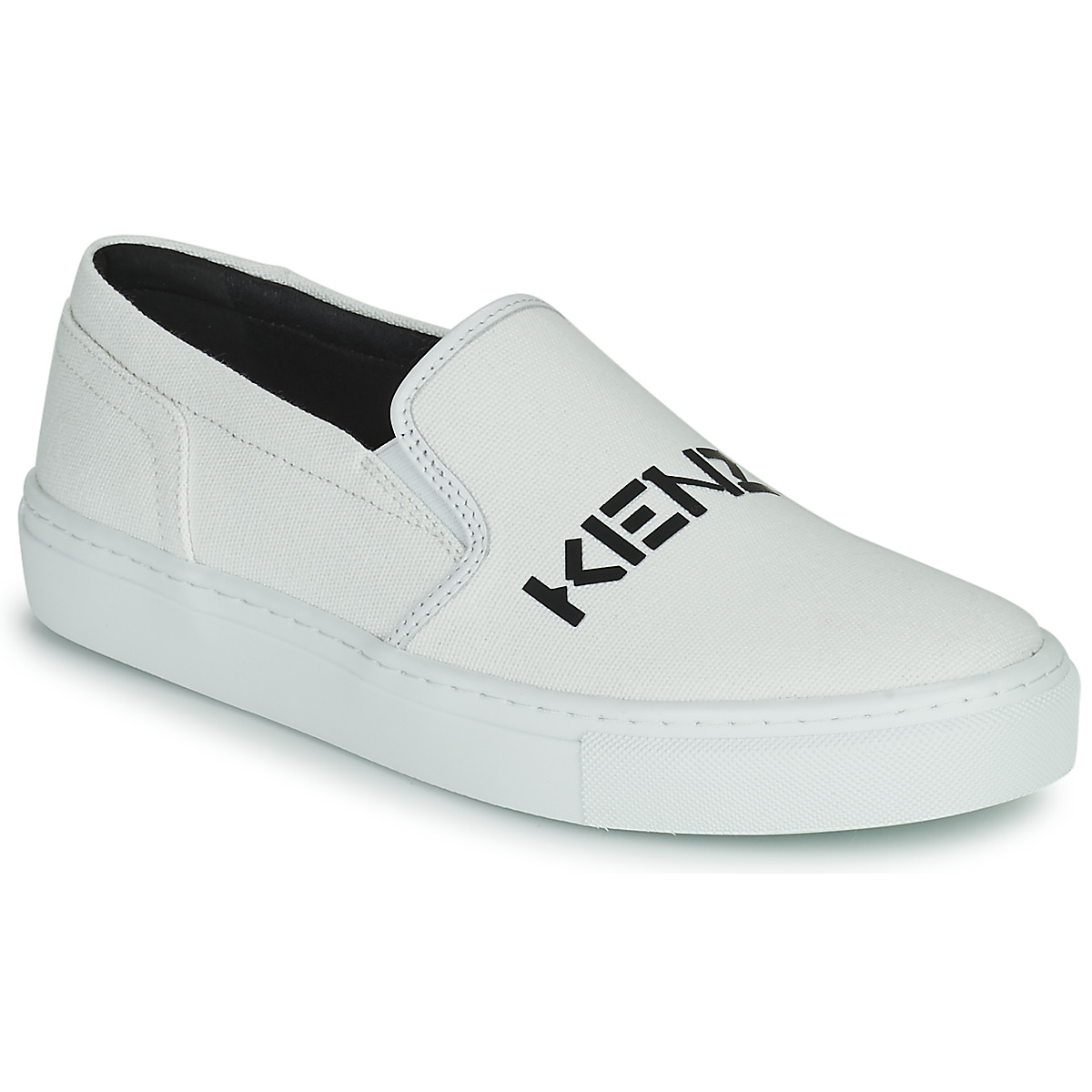 Zapatos Mujer Slip on Kenzo K-SKATE SLIP-ON KENZO LOGO Blanco
