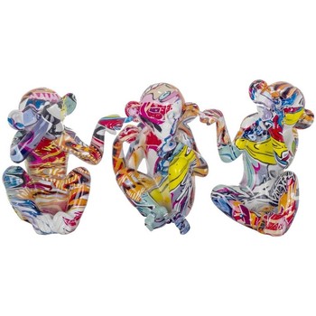 Casa Figuras decorativas Signes Grimalt Figura de Mono Set de  3 U Multicolor