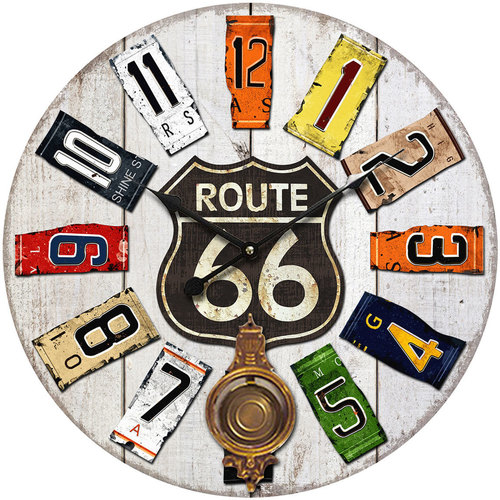 Casa Relojes Signes Grimalt Reloj Pared Route 66 Multicolor
