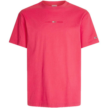 textil Hombre Camisetas manga corta Tommy Hilfiger Linear Logo Tee Rosa