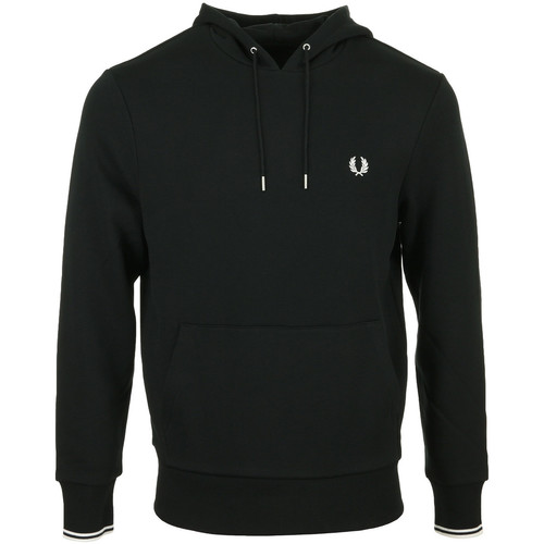 textil Hombre Sudaderas Fred Perry Tipped Hooded Sweatshirt Negro
