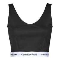 Ropa interior Mujer Sujetador Calvin Klein Jeans CONTRAST TAPE MILANO STRAPPY TOP Negro