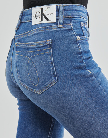 Calvin Klein Jeans HIGH RISE SLIM Azul / Claro