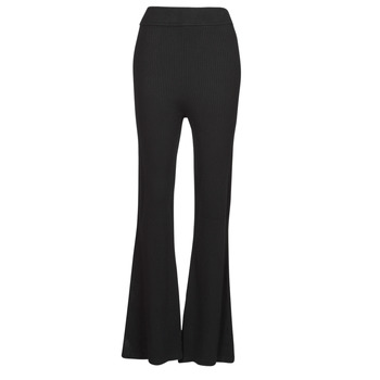 textil Mujer Pantalones fluidos Tommy Jeans TJW A-LINE RIB BADGE PANT Negro