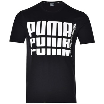 textil Hombre Camisetas manga corta Puma Rebel Bold Basic Tee Negro
