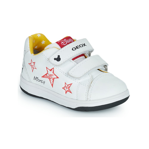 Zapatos Niños Zapatillas bajas Geox B NEW FLICK BOY Blanco / Rojo