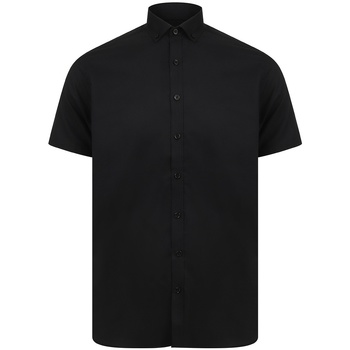 textil Hombre Camisas manga larga Henbury H517S Negro