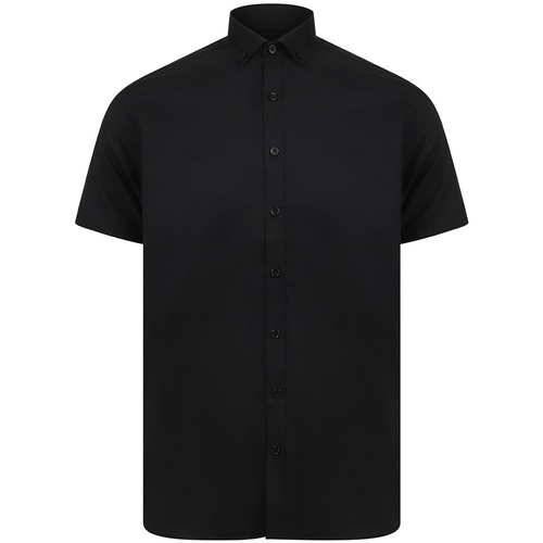 textil Hombre Camisas manga larga Henbury Modern Negro