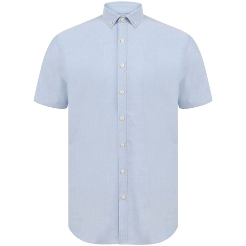textil Hombre Camisas manga larga Henbury Modern Azul
