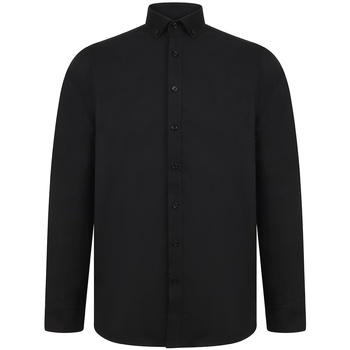 textil Hombre Camisas manga larga Henbury H512R Negro