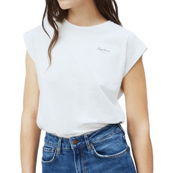 textil Mujer Camisetas manga corta Pepe jeans  Blanco