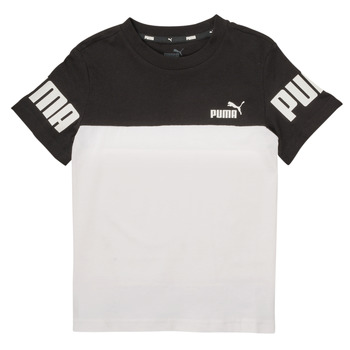 textil Niño Camisetas manga corta Puma PUMA POWER TEE Negro / Blanco