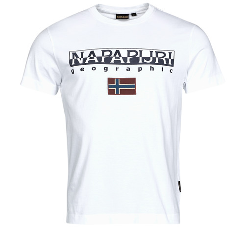 textil Hombre Camisetas manga corta Napapijri AYAS Blanco