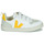 Zapatos Niños Zapatillas bajas Veja Small V-10 Velcro Blanco / Amarillo