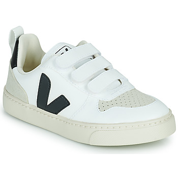 Zapatos Niños Zapatillas bajas Veja Small V-10 Velcro Blanco / Negro