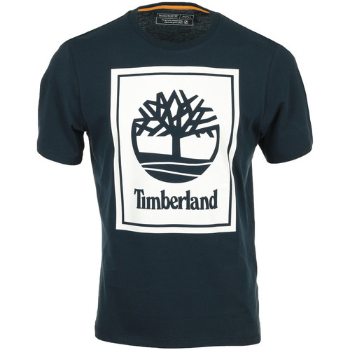 textil Hombre Camisetas manga corta Timberland Stack Logo Tee Azul