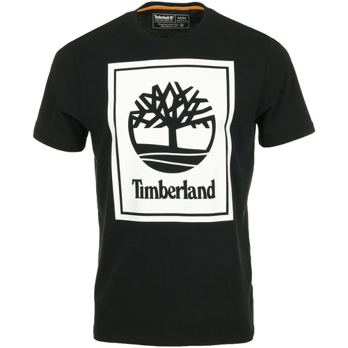 textil Hombre Camisetas manga corta Timberland Stack Logo Tee Negro