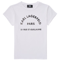textil Niña Camisetas manga corta Karl Lagerfeld UNIFOMISE Blanco