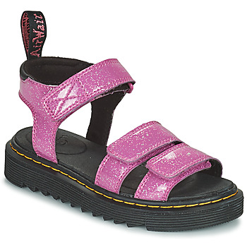 Zapatos Niña Sandalias Dr. Martens Klaire J Dark Pink Cosmic Glitter Rosa