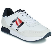 Zapatos Hombre Zapatillas bajas Tommy Hilfiger Essential Runner Flag Leather Blanco