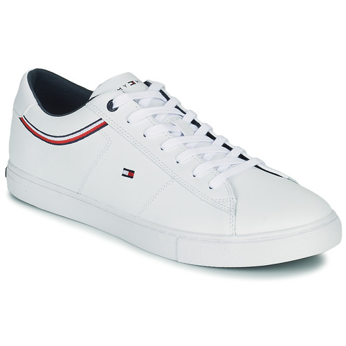 Zapatos Hombre Zapatillas bajas Tommy Hilfiger Essential Leather Sneaker Detail Blanco