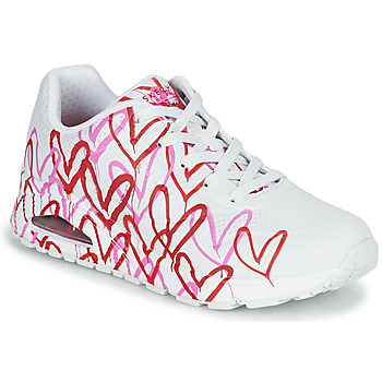 Zapatos Mujer Zapatillas bajas Skechers UNO Blanco / Rojo