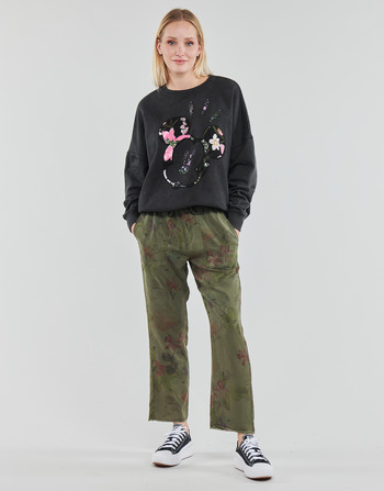 textil Mujer Pantalones con 5 bolsillos Desigual PANT_MICKEY CAMO FLOWERS Kaki / Multicolor